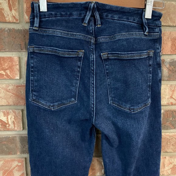 Women's Good American Skinny Fit Stretchy Cotton Classic Chic Blue Jeans 0/25 - Picture 9 of 15